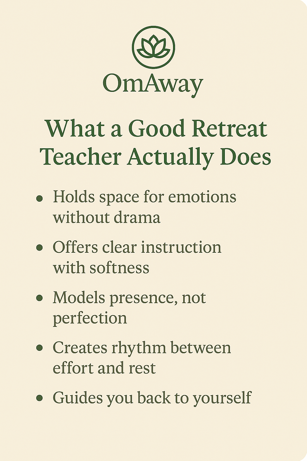 what a good yoga teacher does