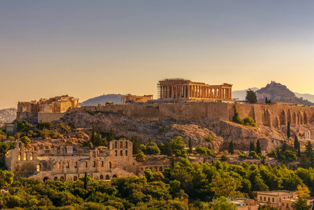 views of the Parthenon, Athens