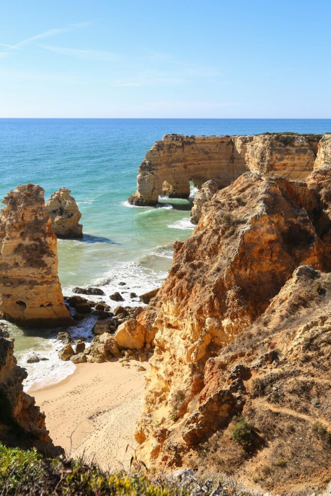 rocky beach in algarve