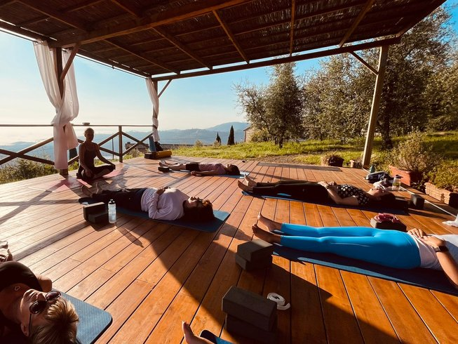yoga on the terrace tuscany
