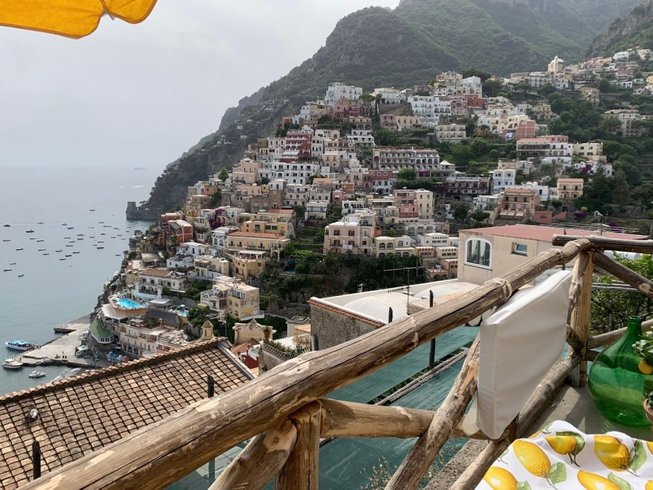 view from the terrace Positano