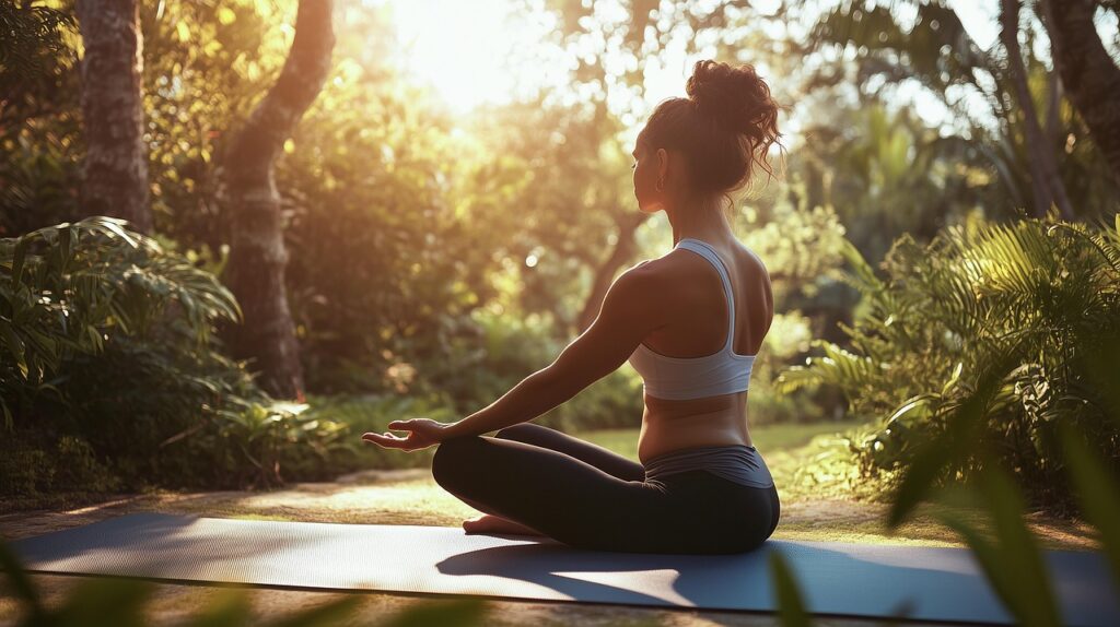 girl meditating