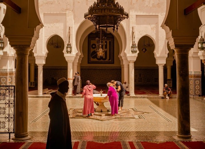 People standing in hall