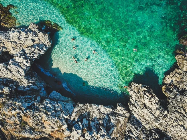beach in italy in summer