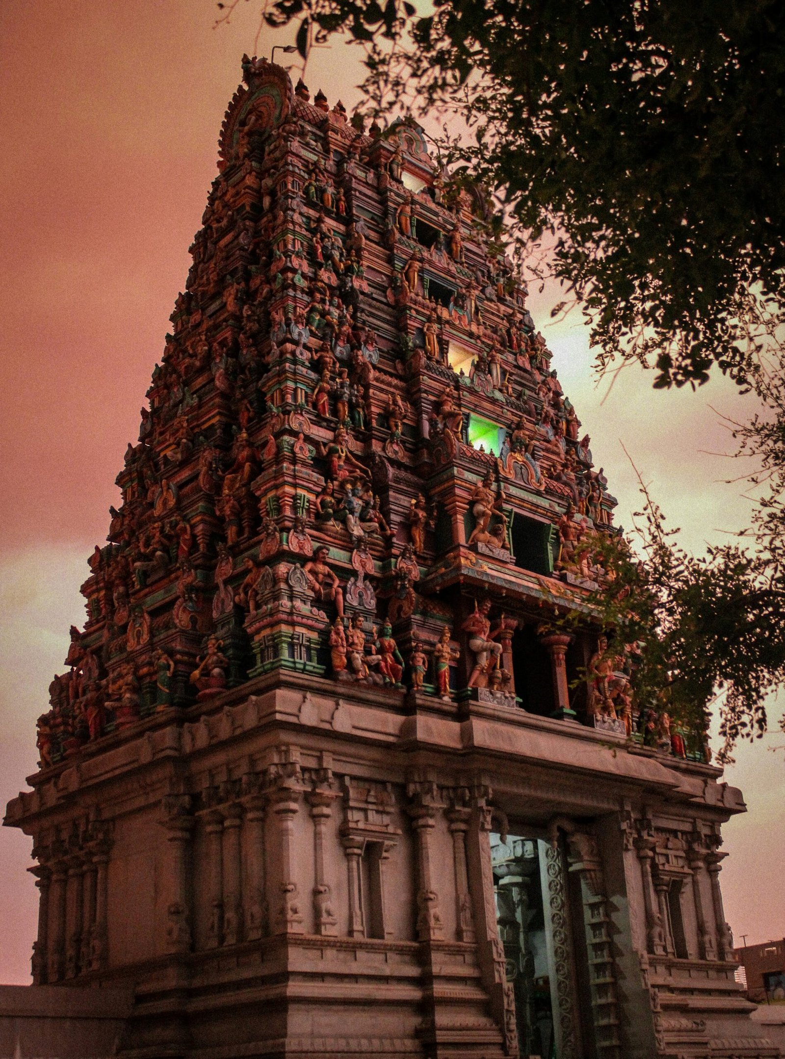 Historic temple tower in Bengaluru, India, adding a cultural touch to a yoga retreat journey.