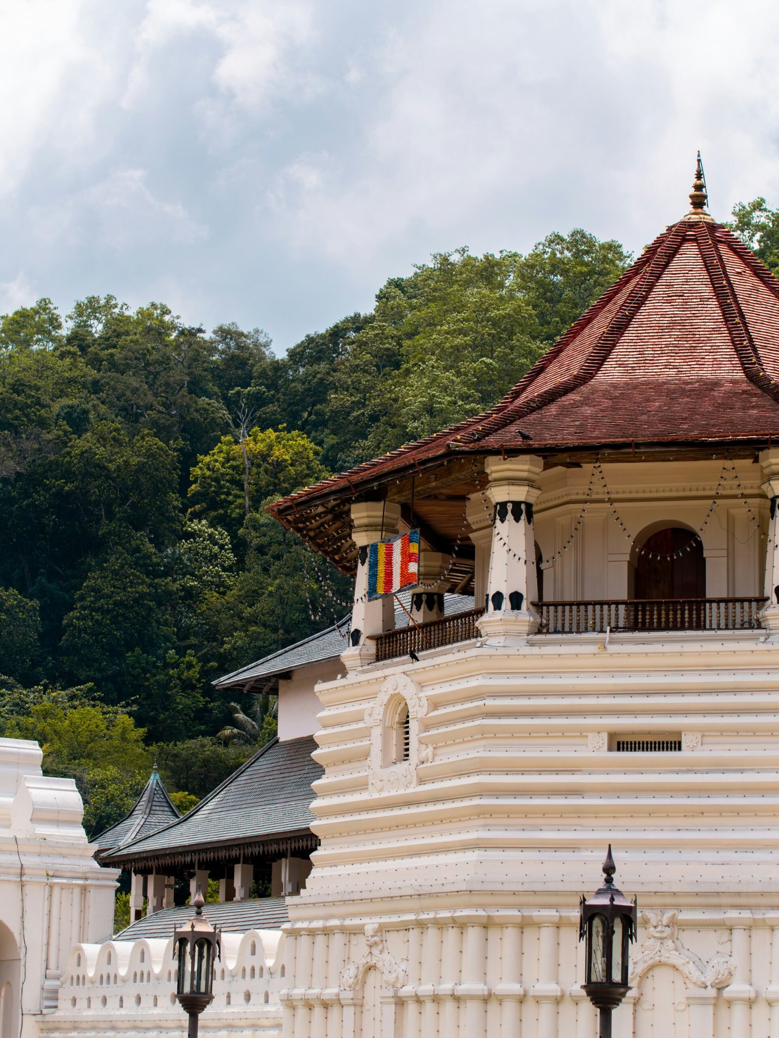 Temple of the Sacred Tooth in Kandy, Sri Lanka, bringing spiritual depth and cultural richness to a retreat journey.