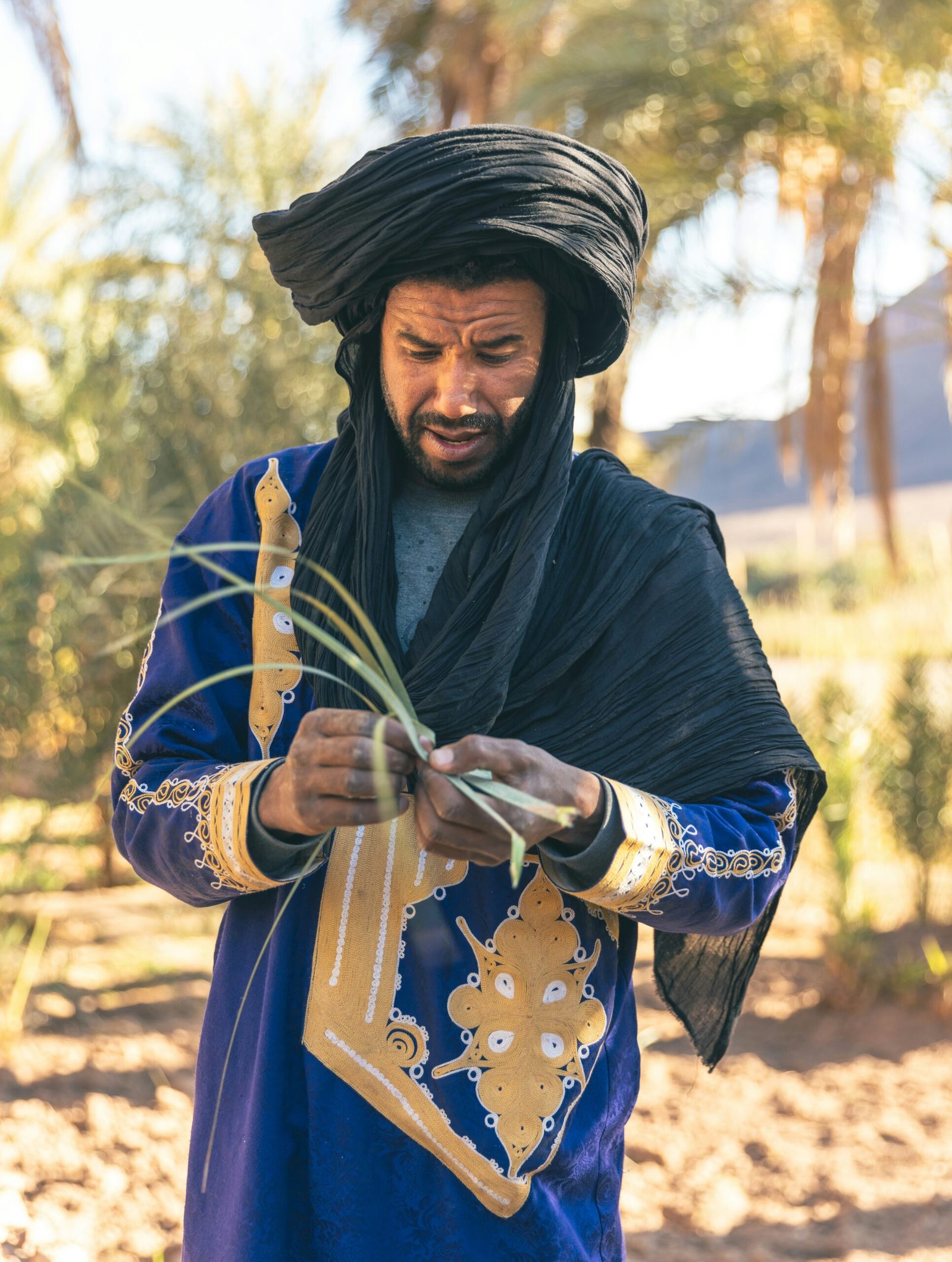 berber man in the atlas in morocco