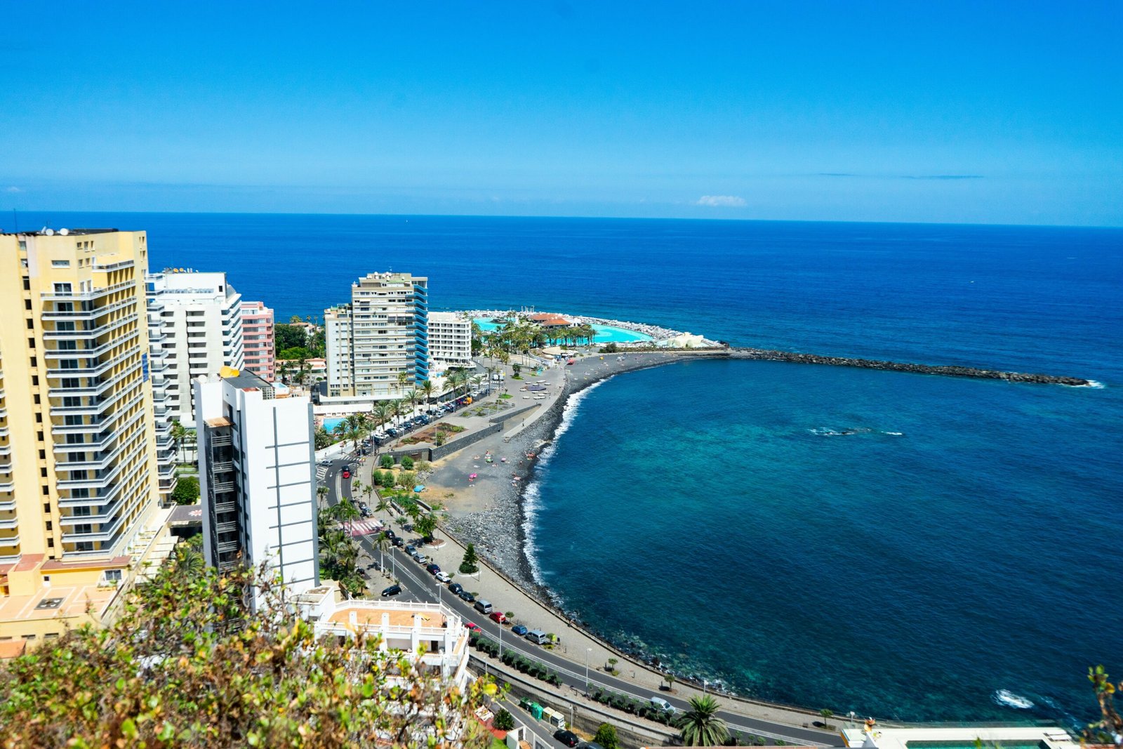 Coastline in Tenerife, Canary Islands, Spain, with ocean views and soft winter light.