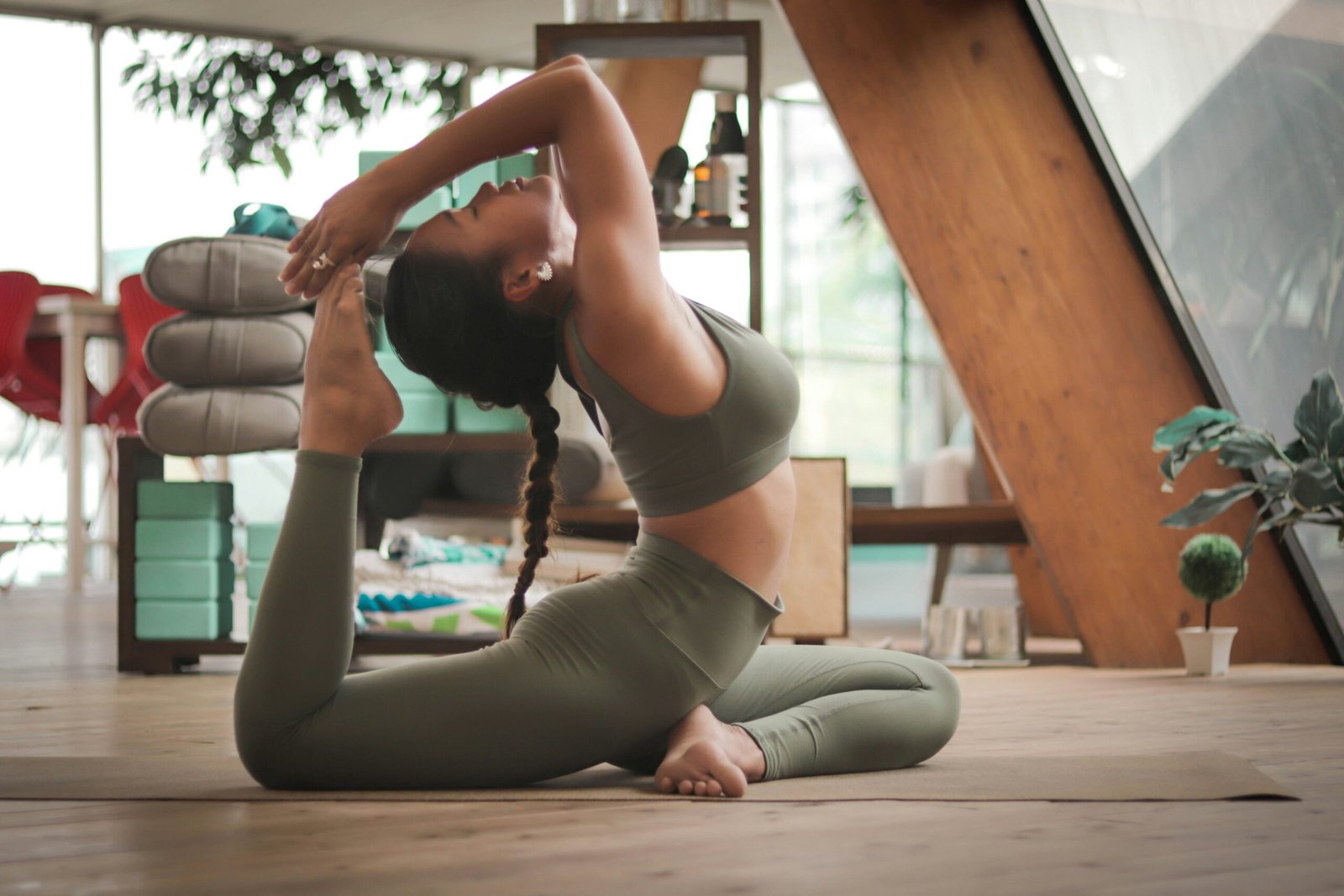 yoga pose, woman
