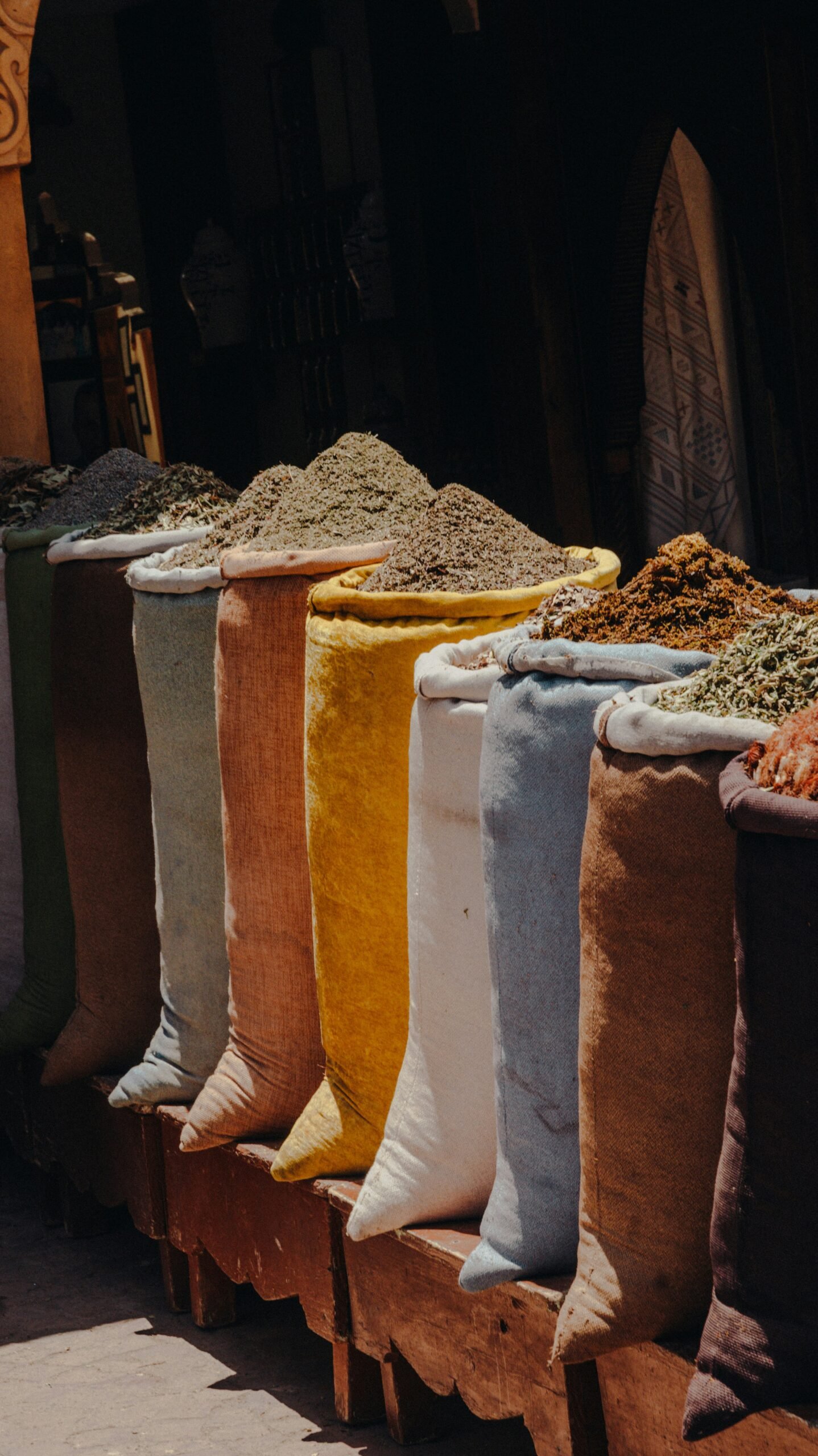 spices at the market in marracheck