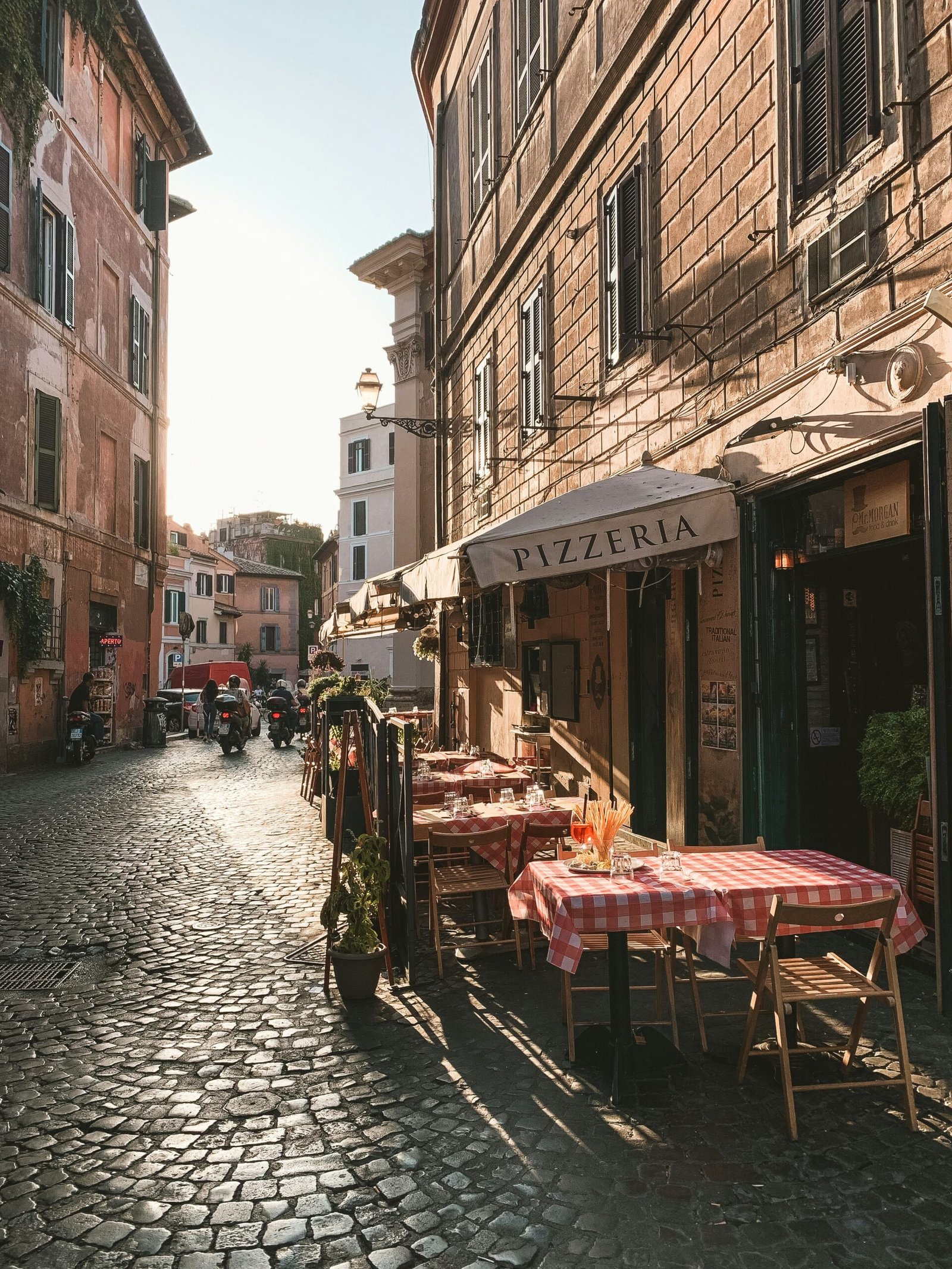 view of a romantic alley, italy