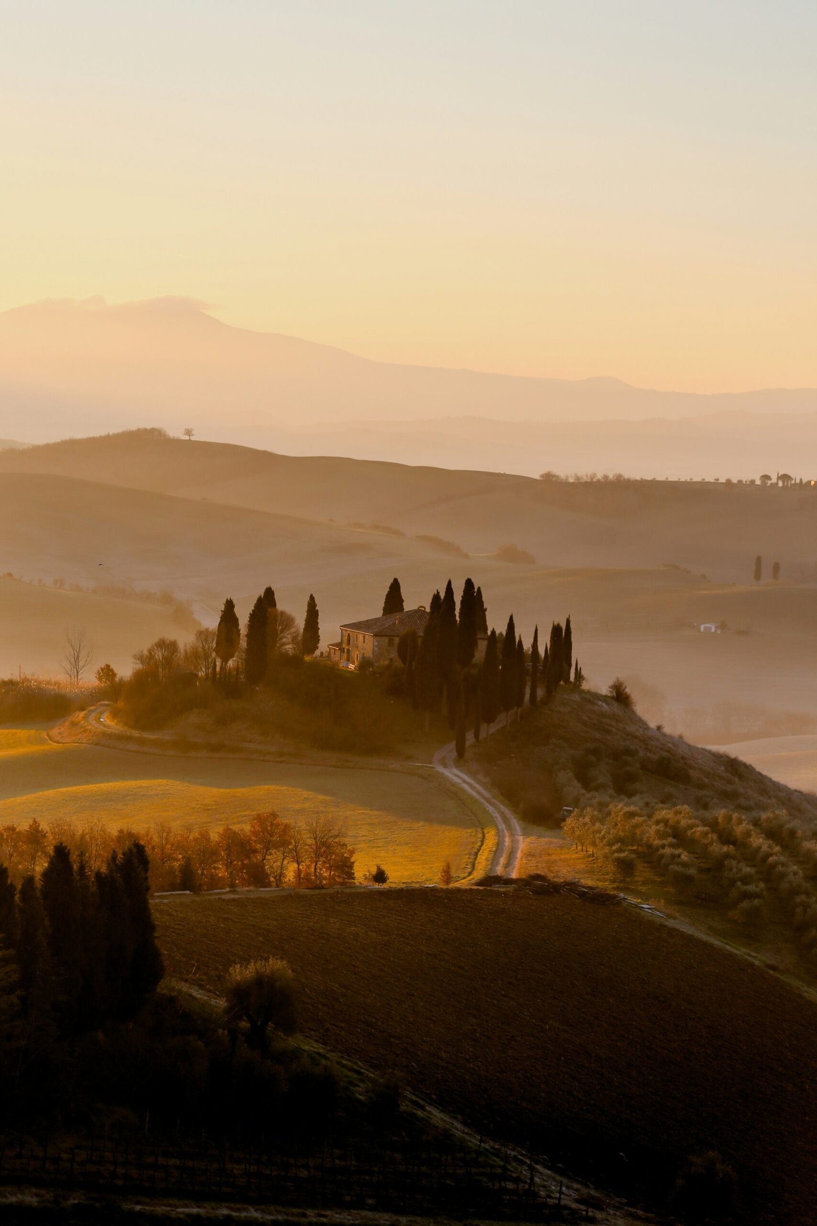 tuscany hills, november in italy