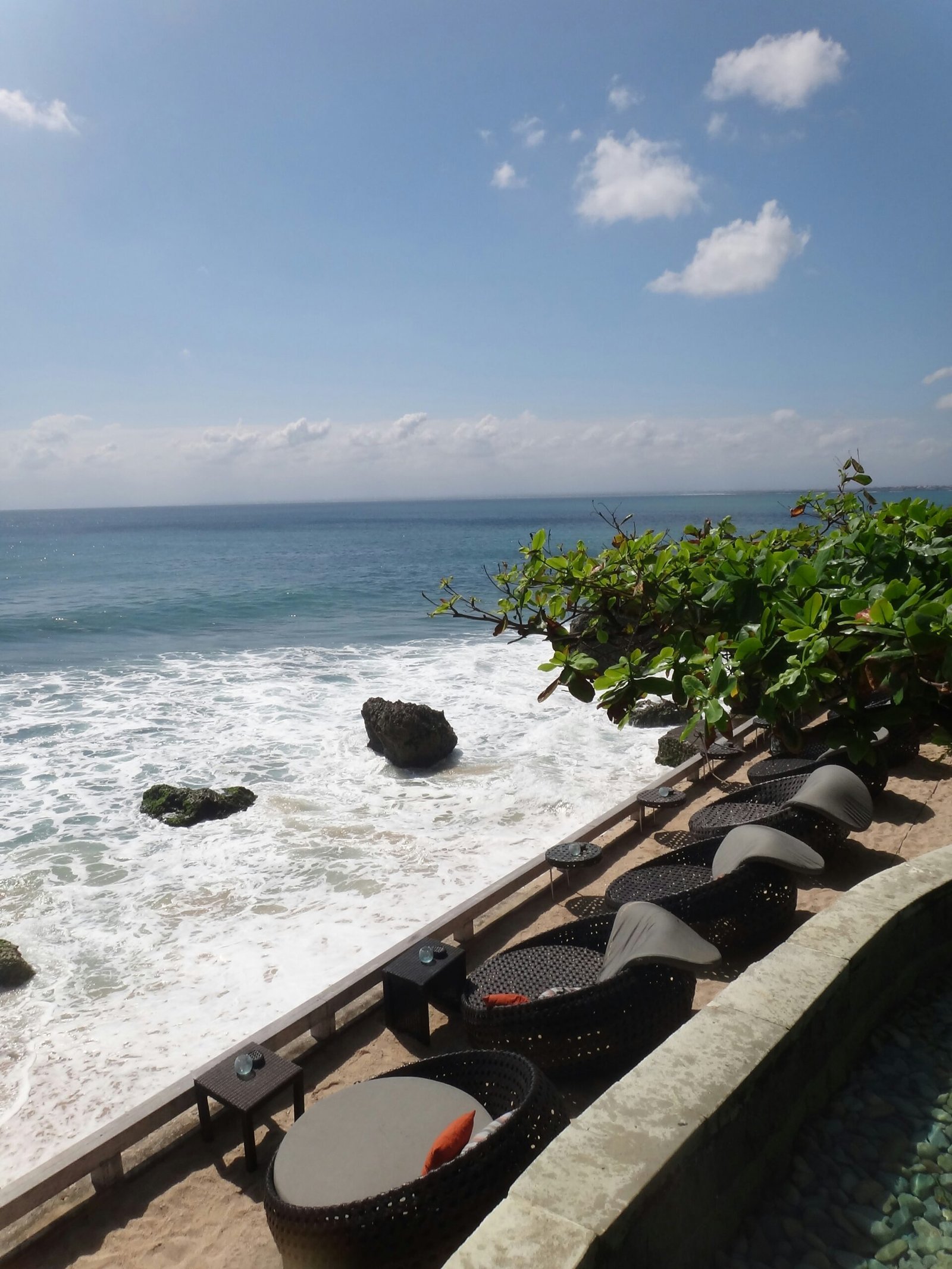 Oceanfront hot tub creating a soothing retreat setting for relaxation, recovery, and coastal escape