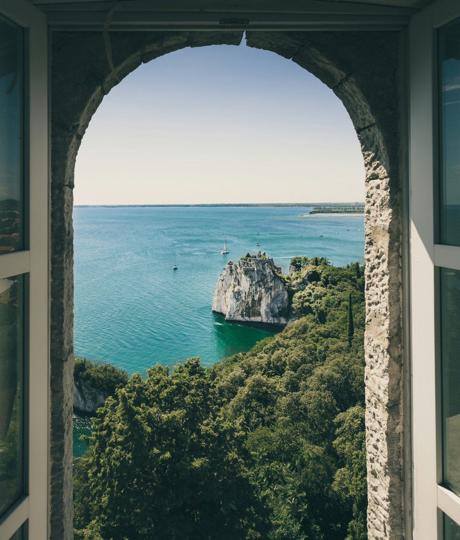 views of the sea in italy in february