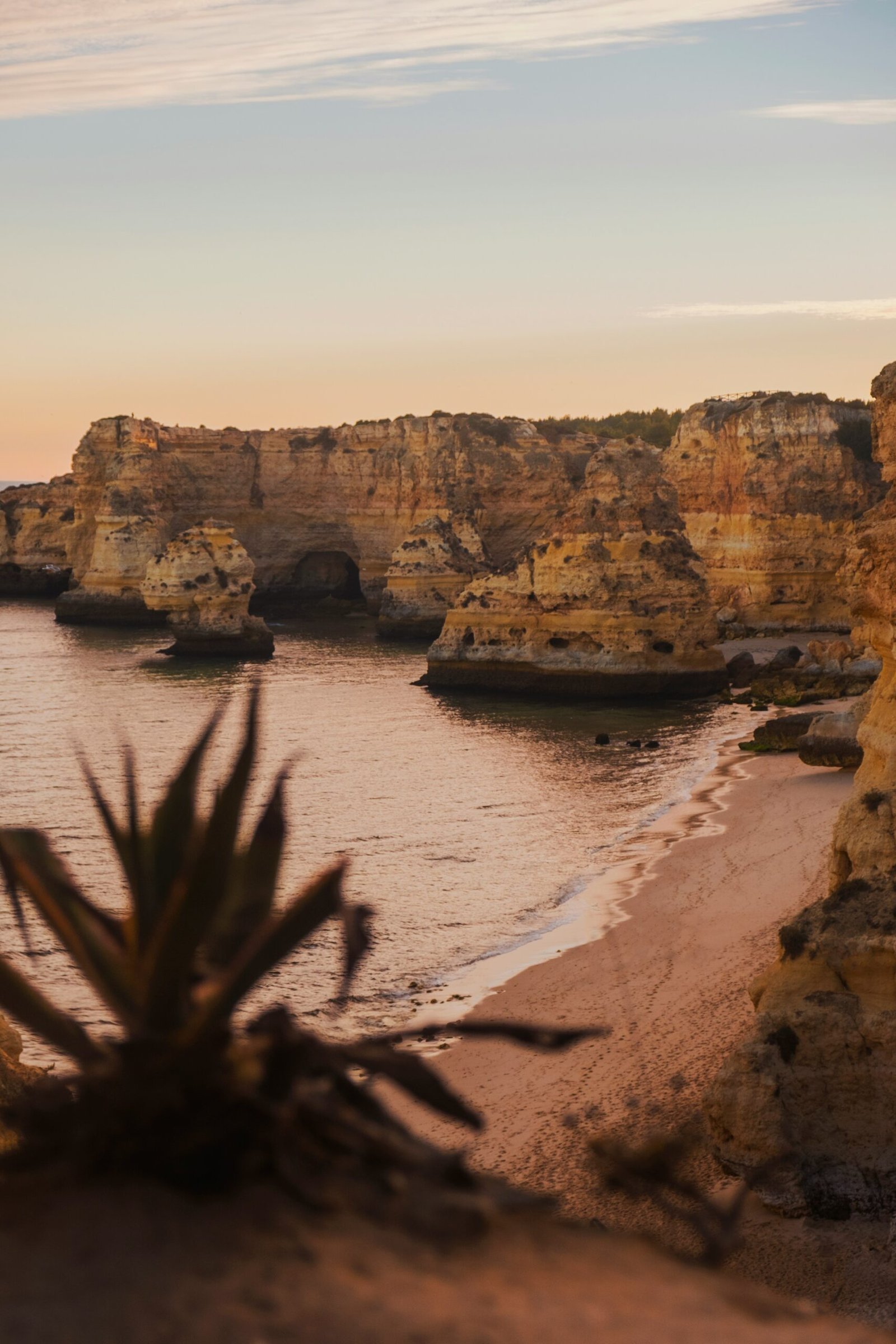 algarve cliffs in portugal during winter for a restorative yoga retreat