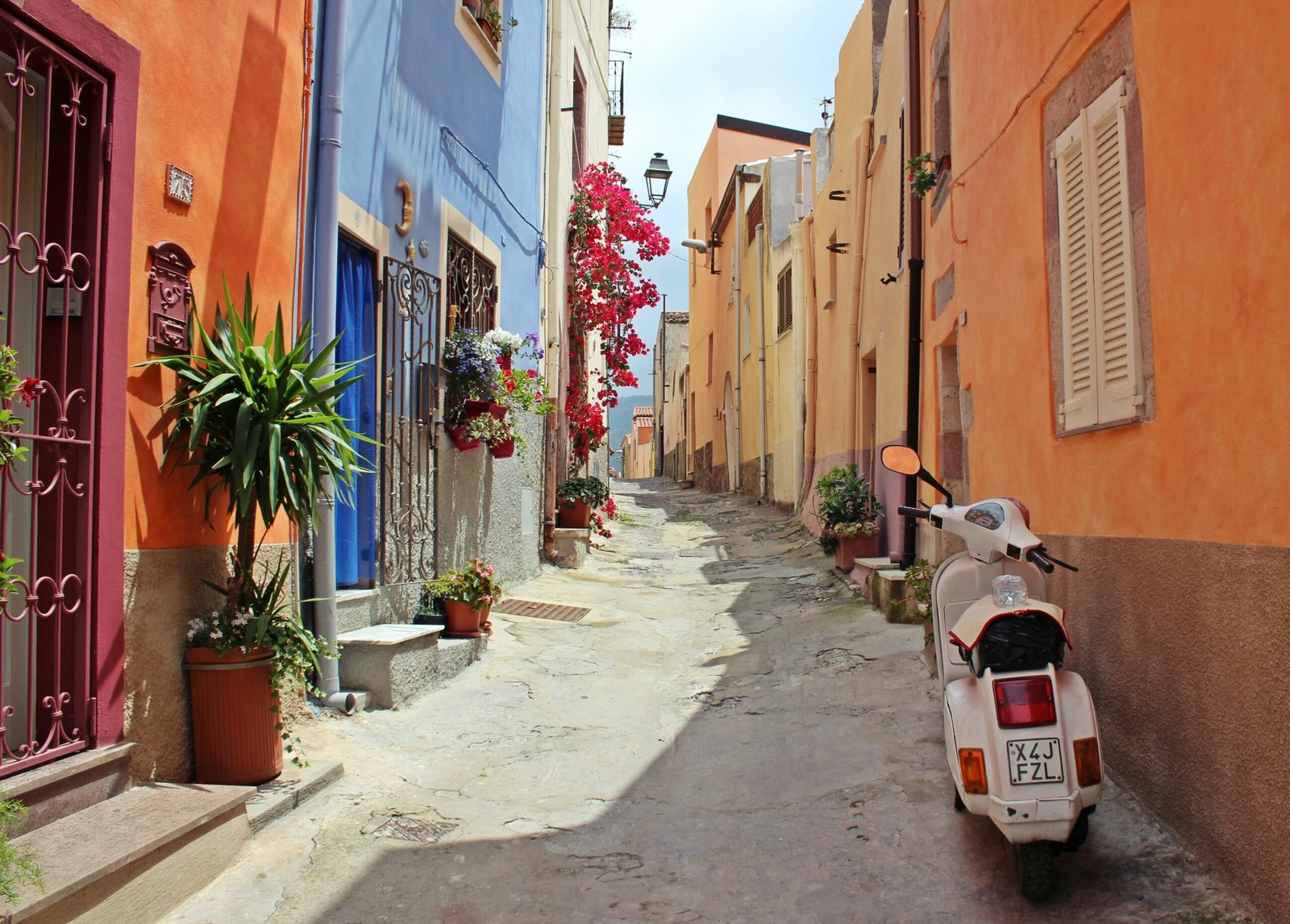 view of a vespa, italy