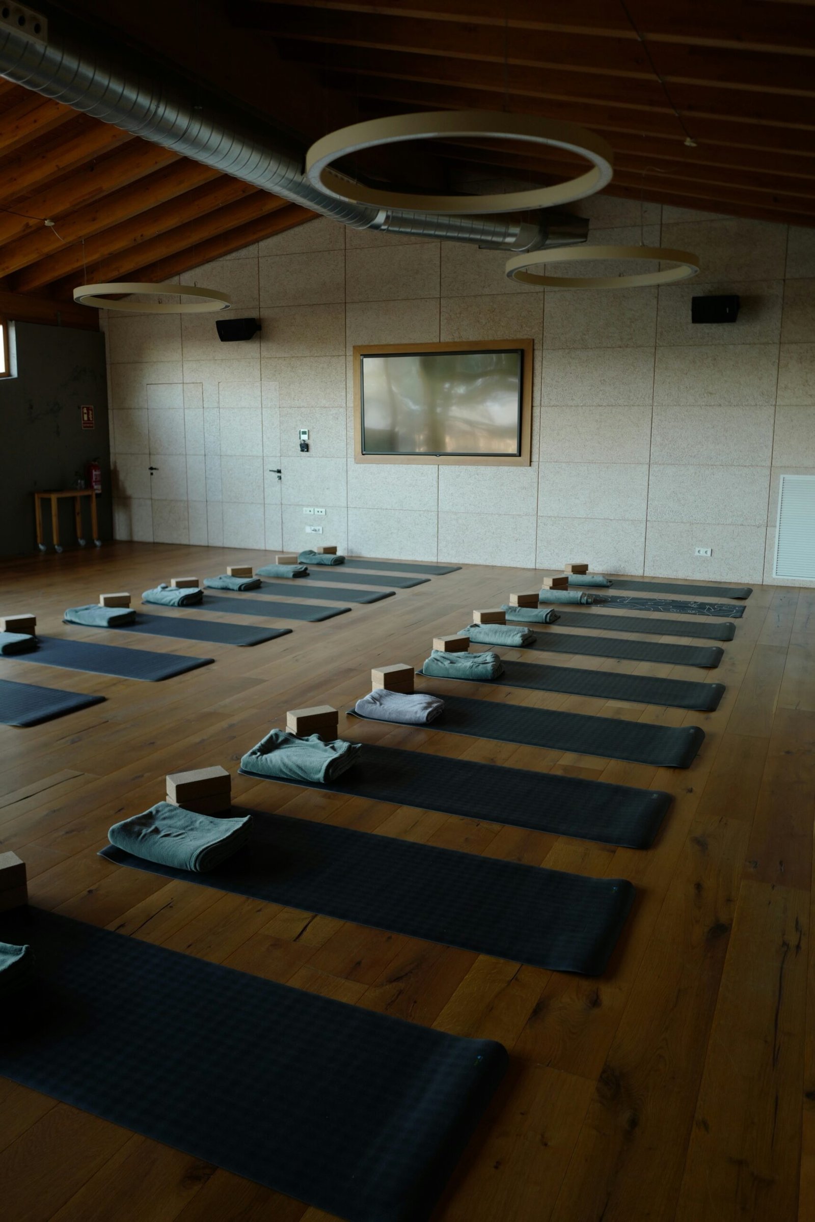 prepared yoga mats and cushions for a breathwork retreat session in phuket