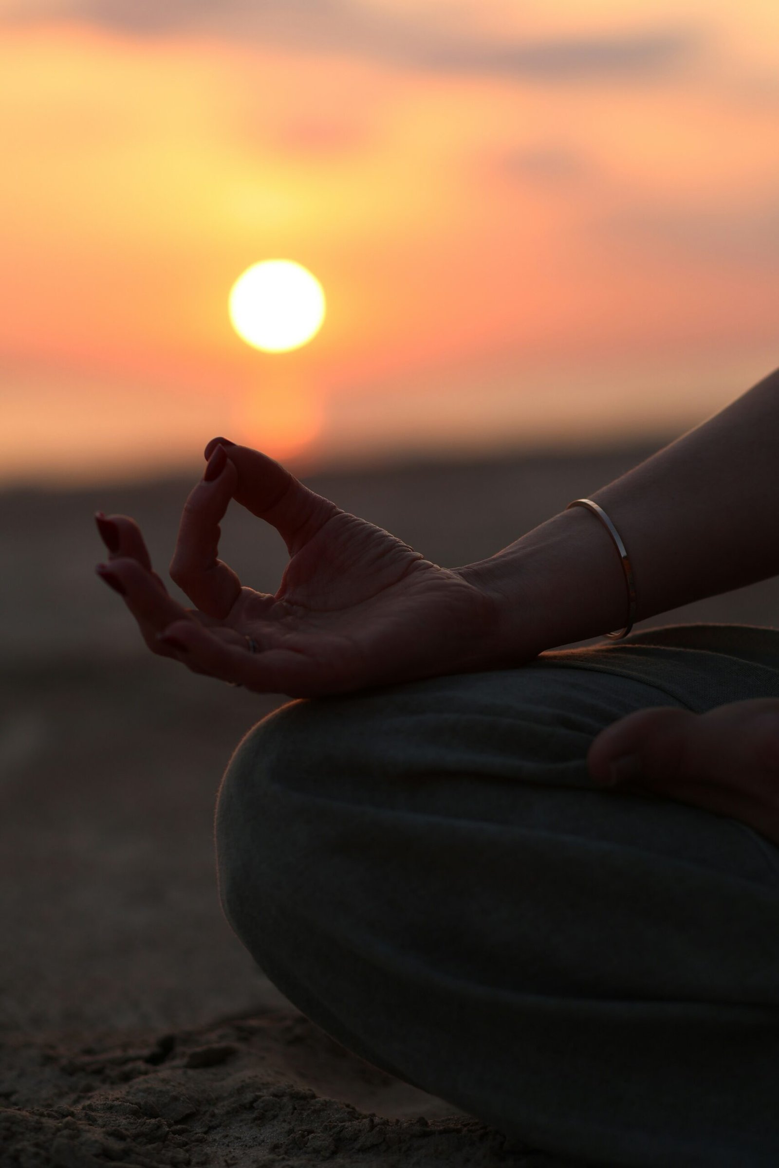sunrise meditation in bali with palm shadows and warm humid air