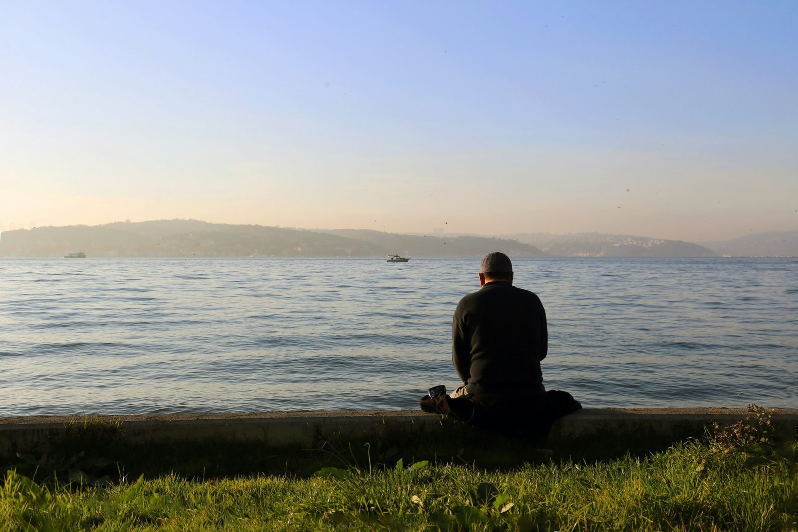 person resting peacefully without distractions