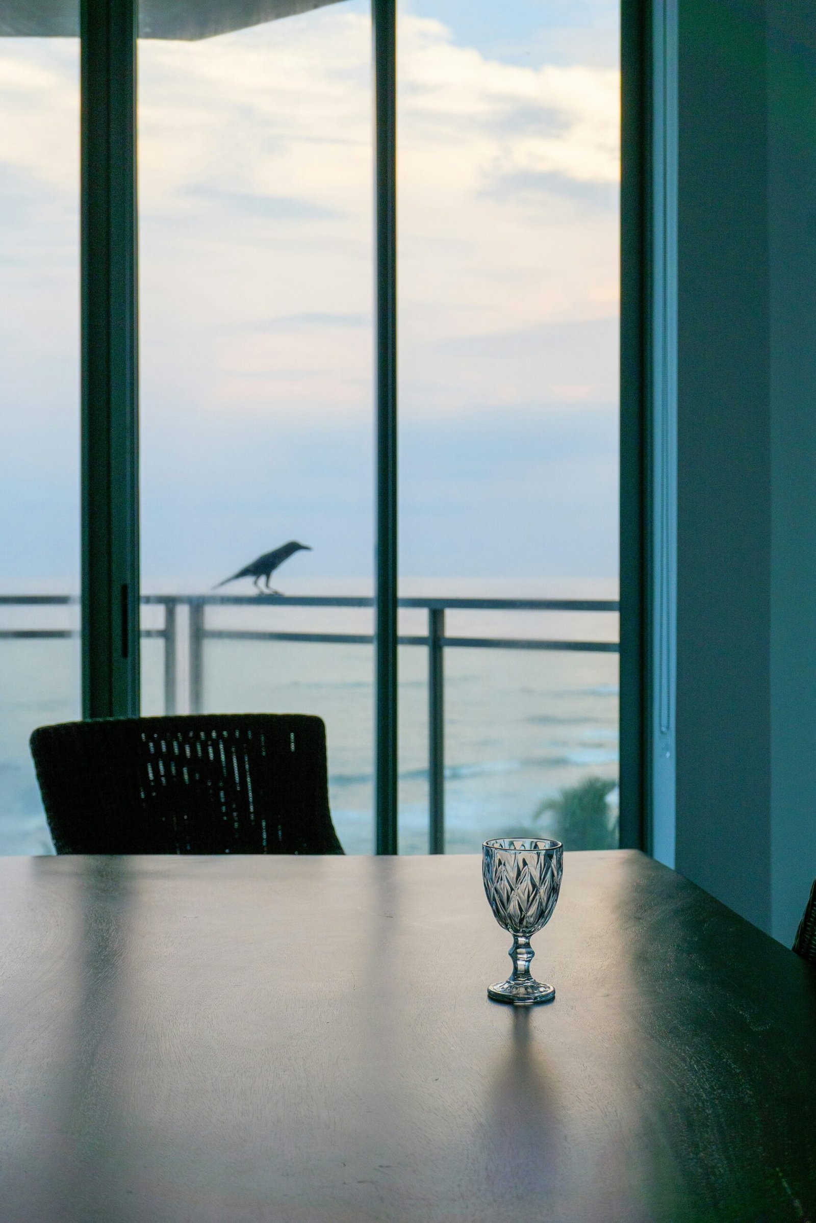 Scenic table view over the Sri Lankan coast, evoking a slow and restful ayurveda retreat experience by the ocean.
