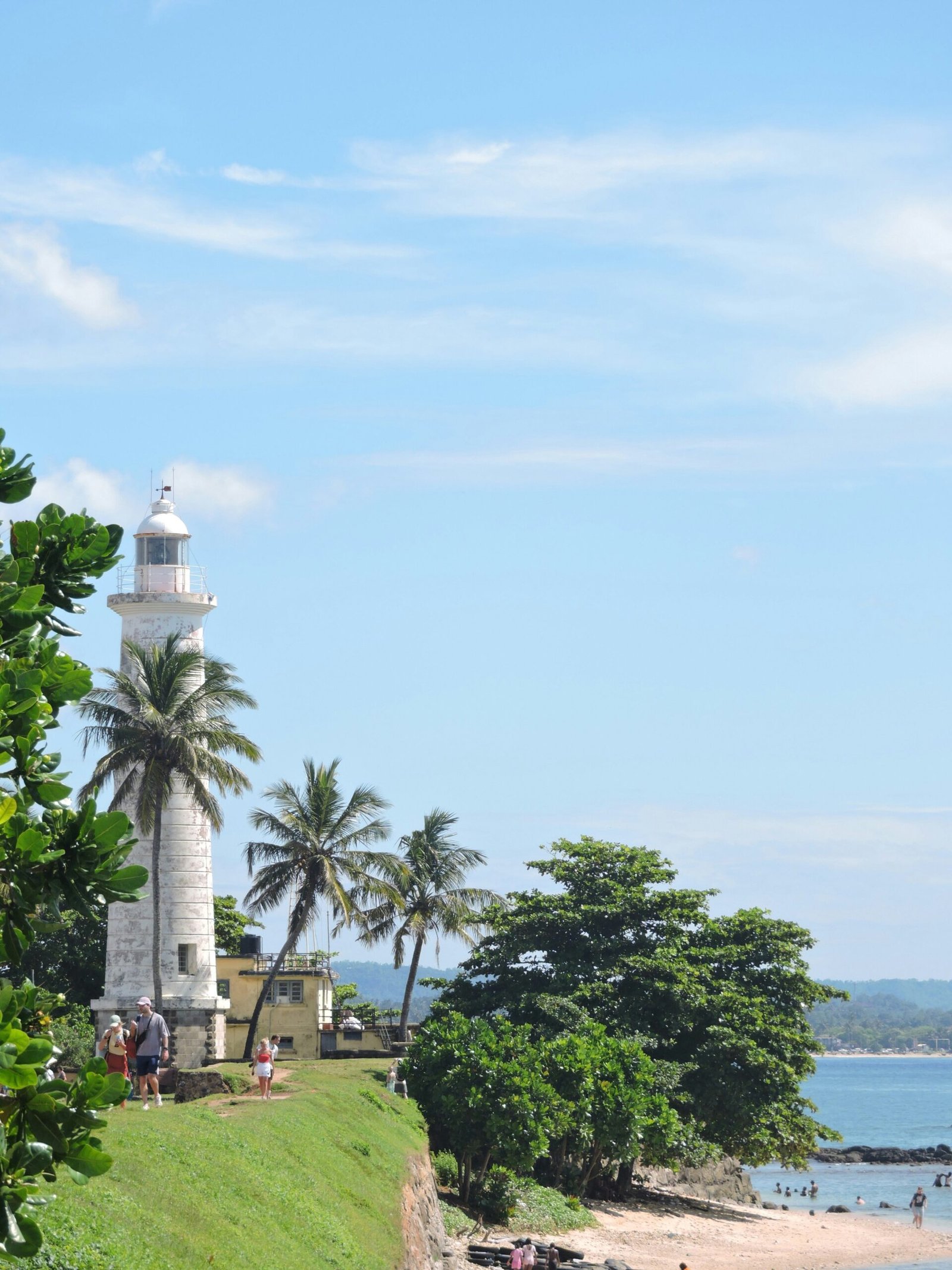 Lighthouse and ocean view in Galle, Sri Lanka, matching the bright and open atmosphere of a yoga retreat in February.