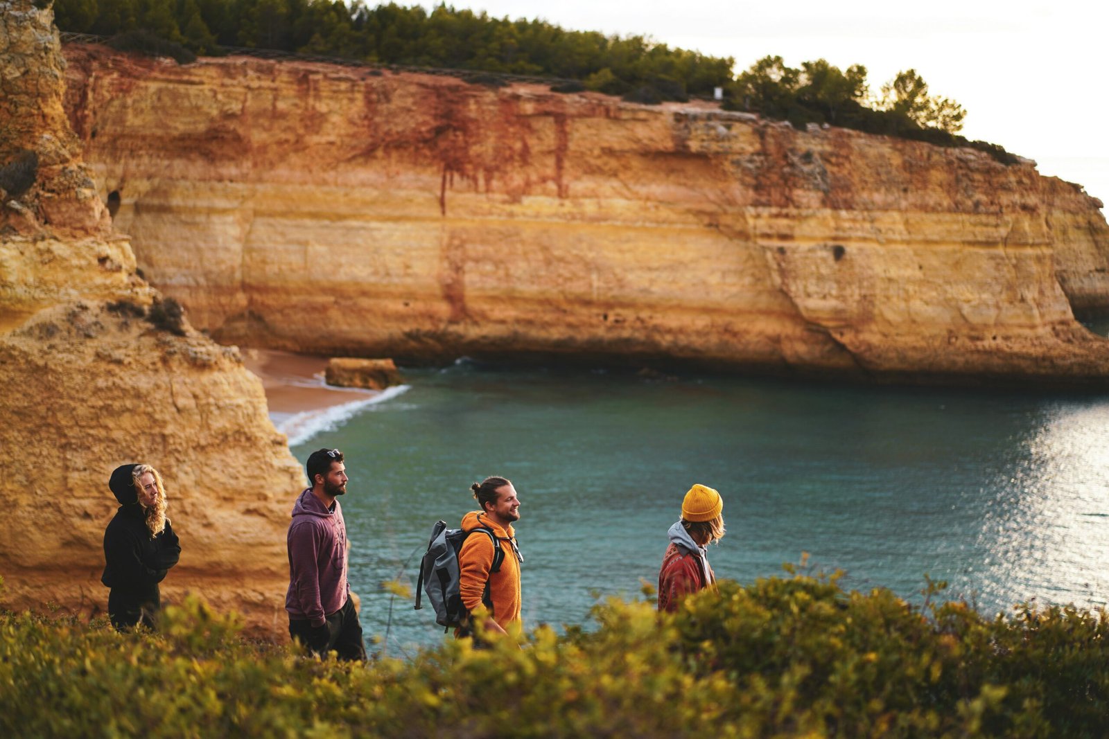 algarve cliffs in portugal during a peaceful may yoga retreat