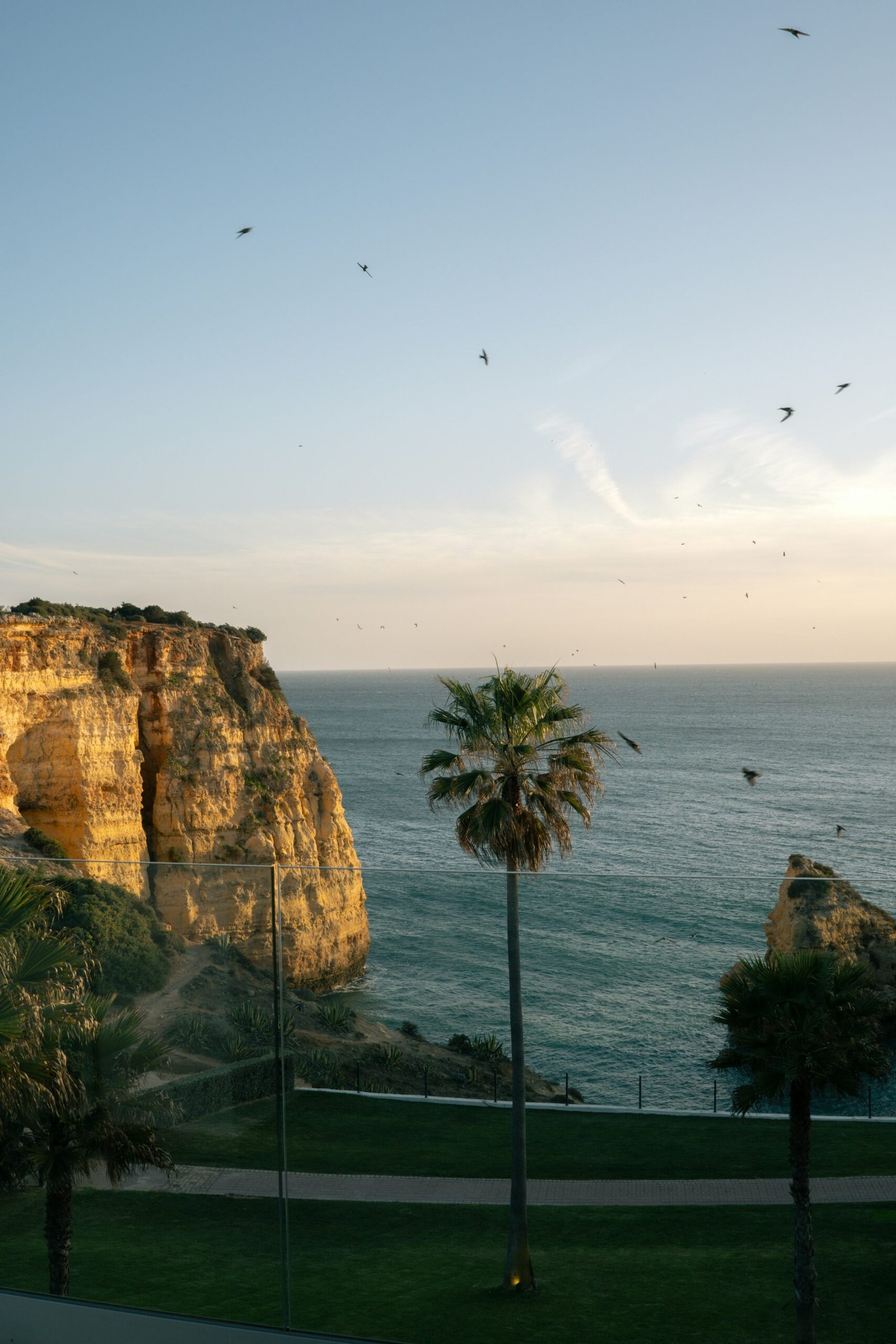 algarve cliffs in portugal during a peaceful october yoga retreat