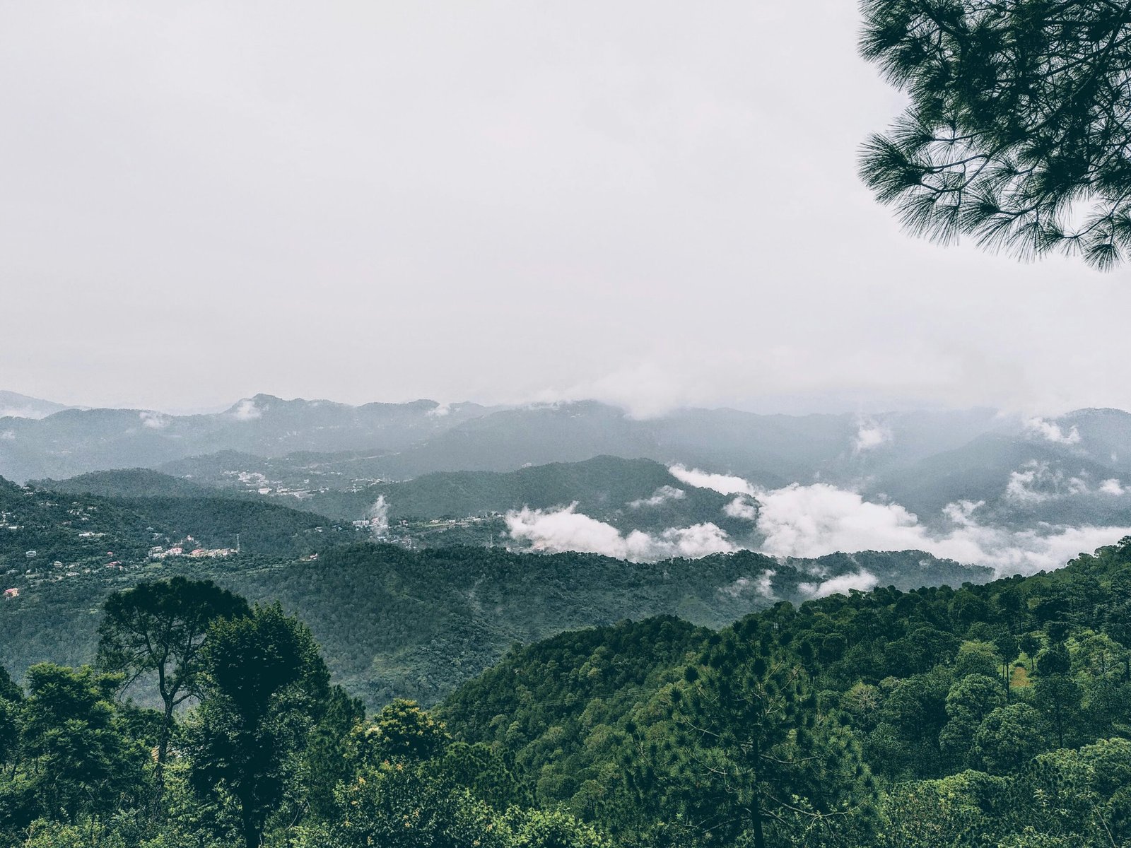 Wide mountain landscape in Kasauli, Himachal Pradesh, fitting a quieter retreat setting for Pitta-balancing travel in May.