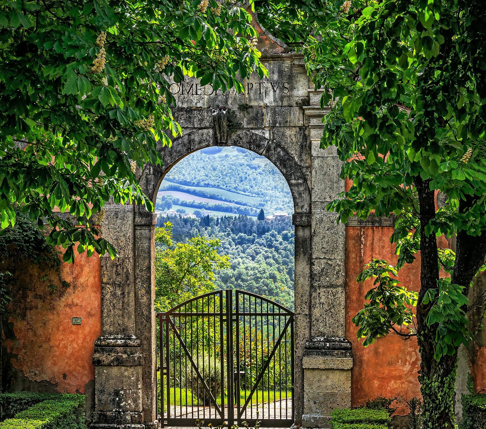 view of a retreat i italy in november